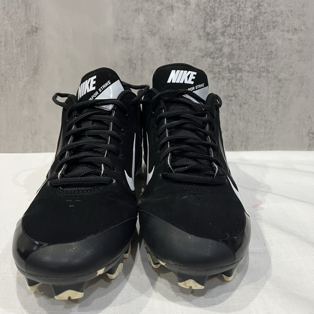Nike Vapor Strike Football Cleats Black White Men's Size 11 Low Cut - Picture 2 of 12